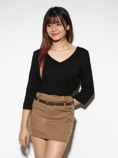 Side Pocket With Belt Skirt 27586