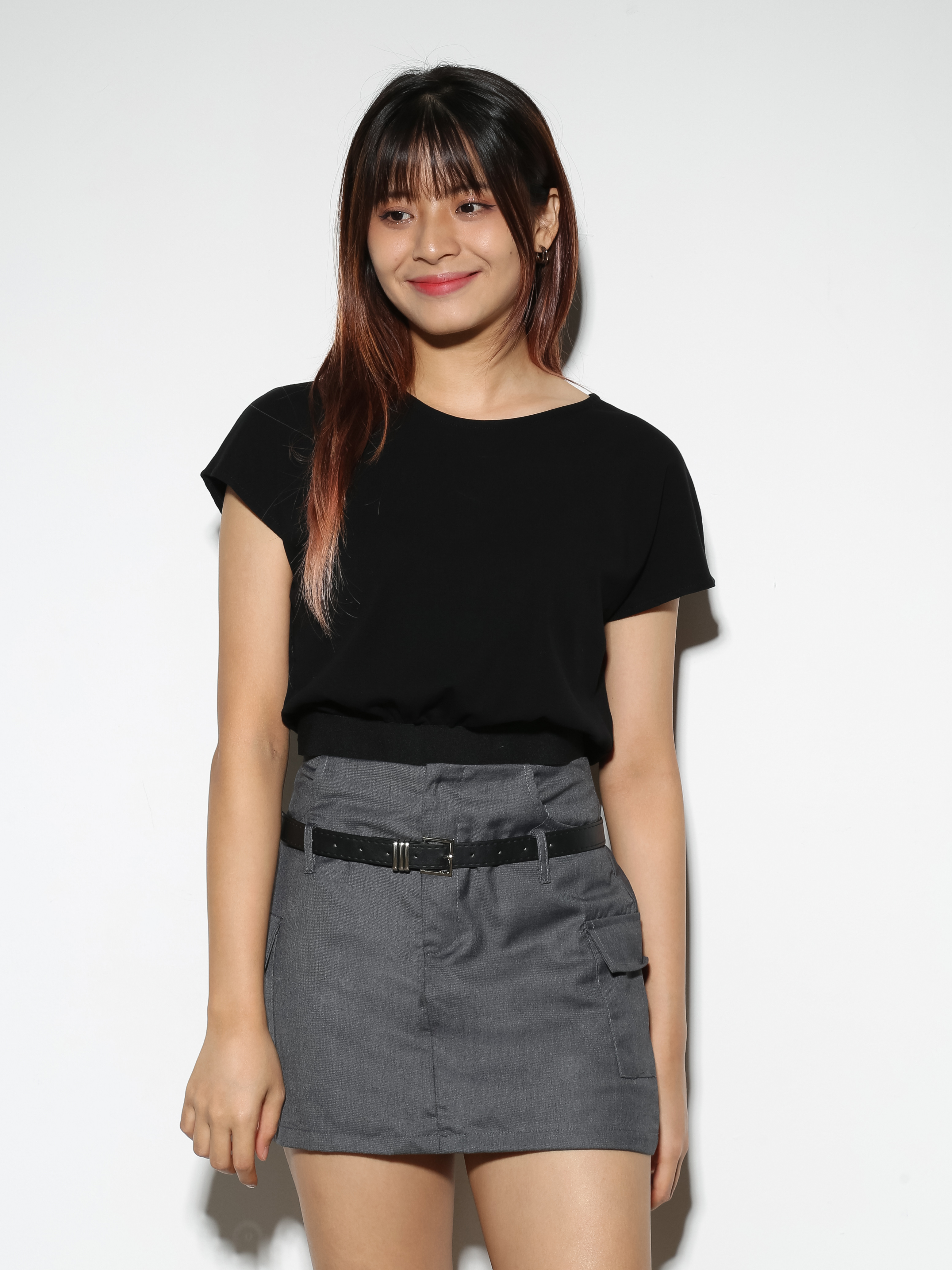 Side Pocket With Belt Skirt 27586