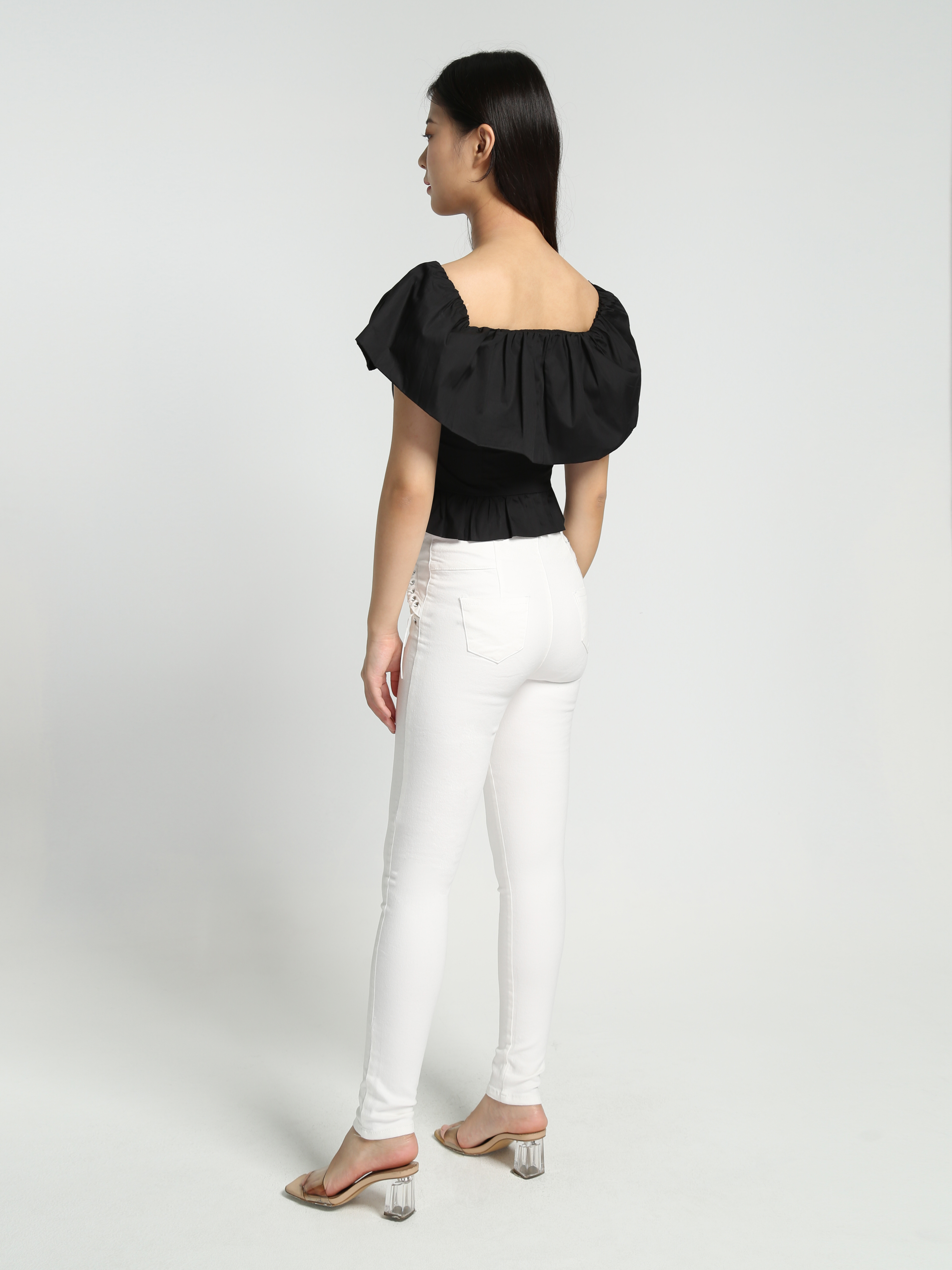 High Waist Deocrative Tie Up Long Pants 27726