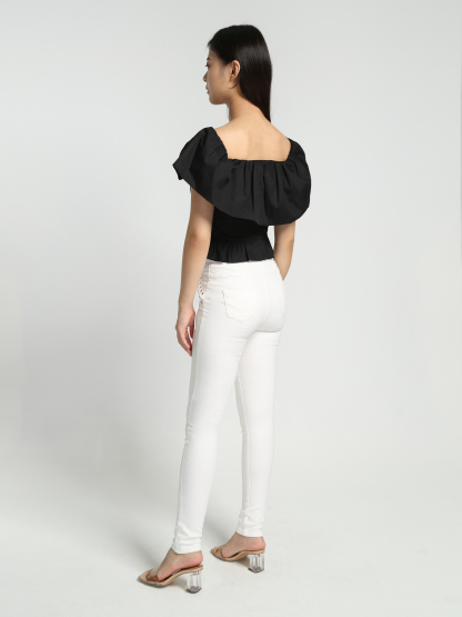 High Waist Deocrative Tie Up Long Pants 27726