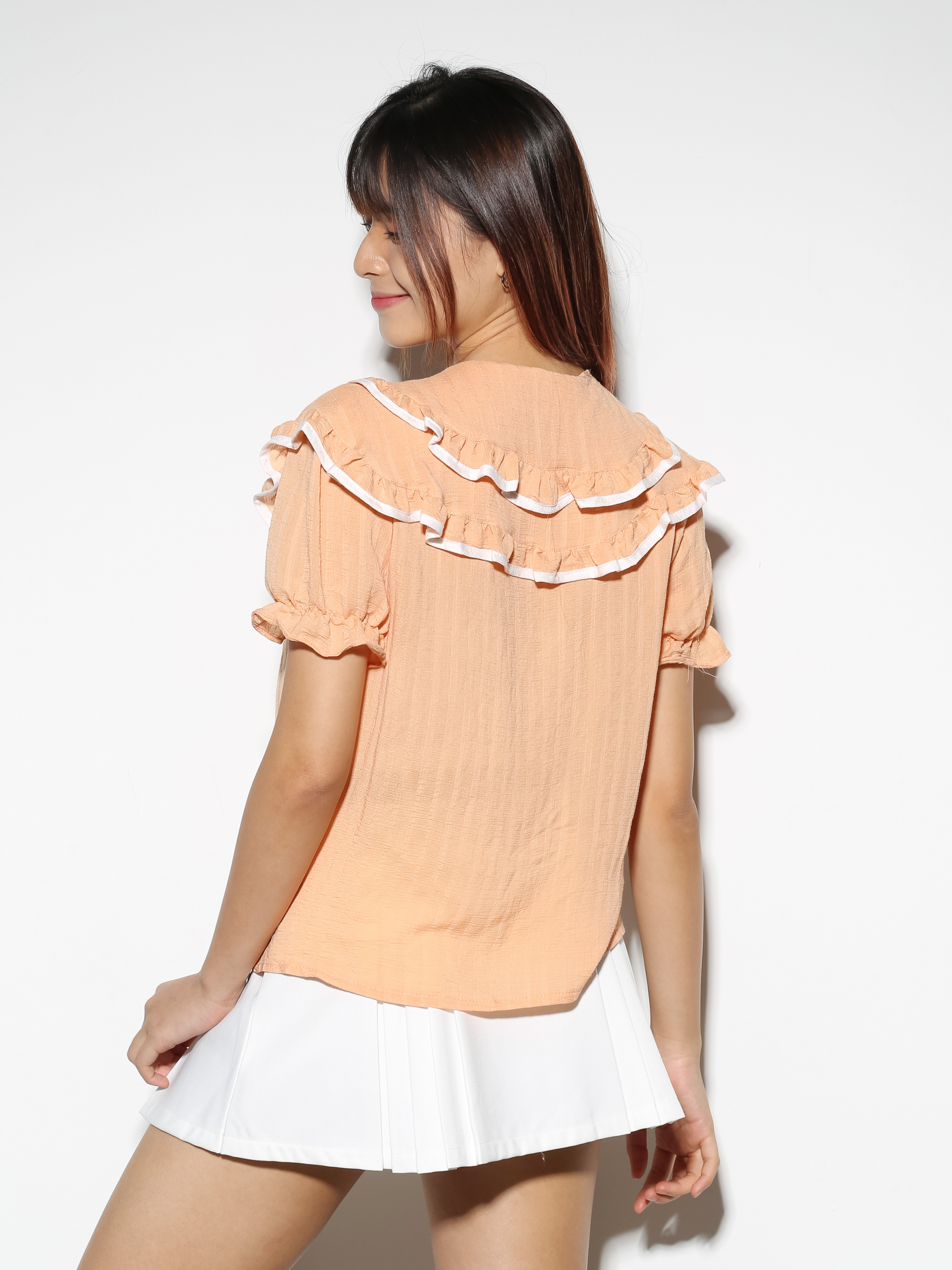 Collar Short Sleeve Top 27611