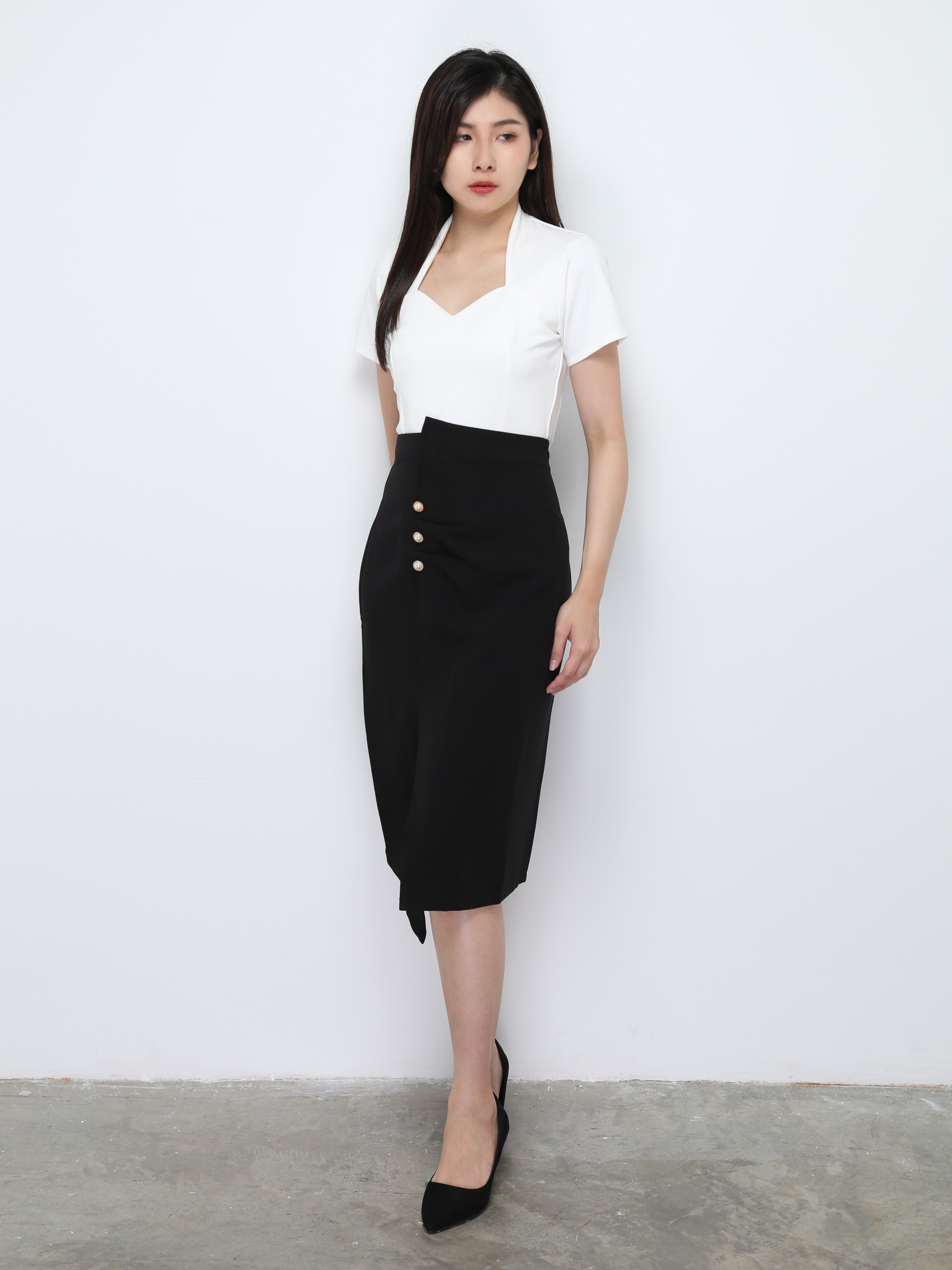High Waist Irregular Long Skirt 27264