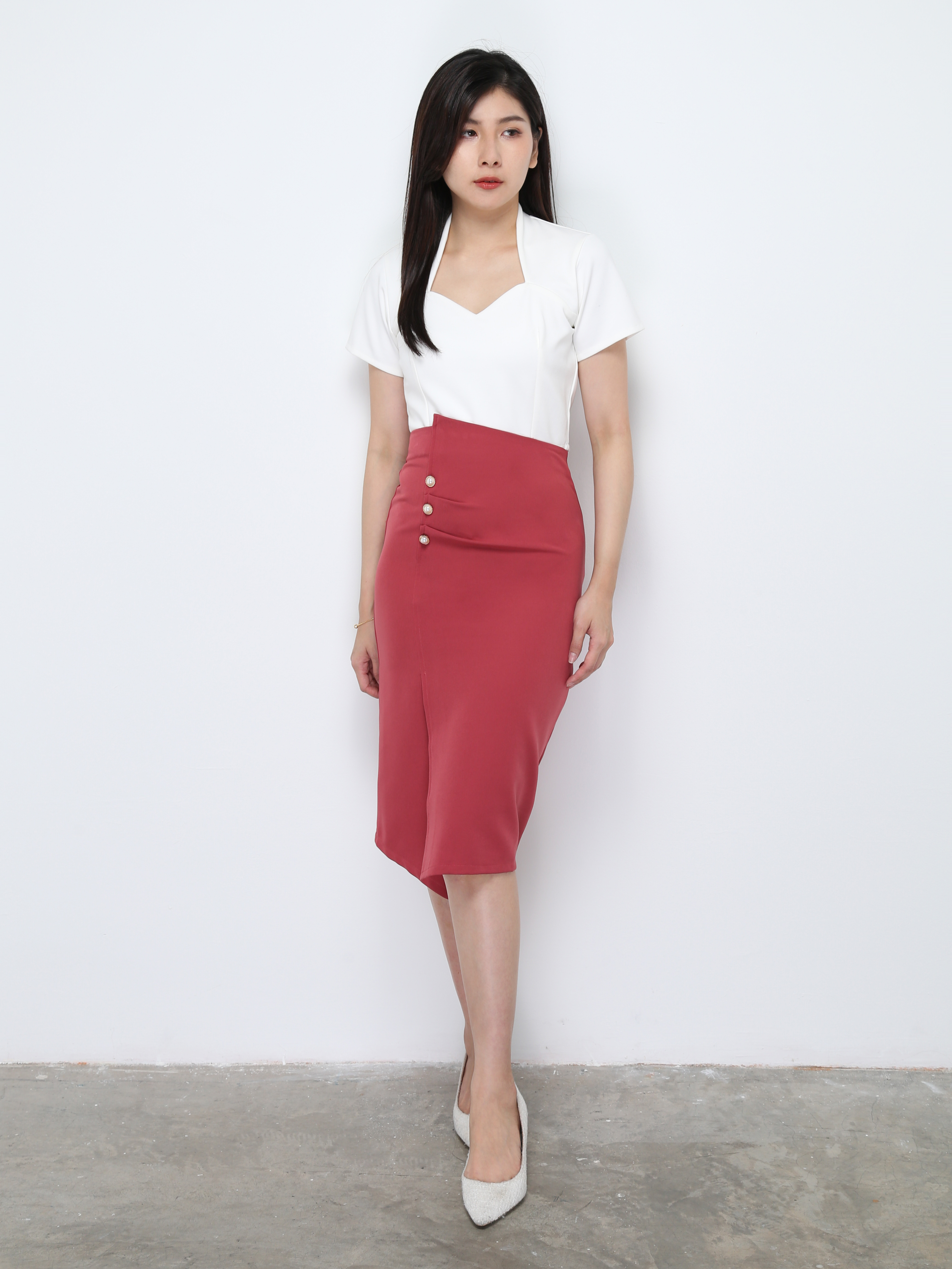 High Waist Irregular Long Skirt 27264