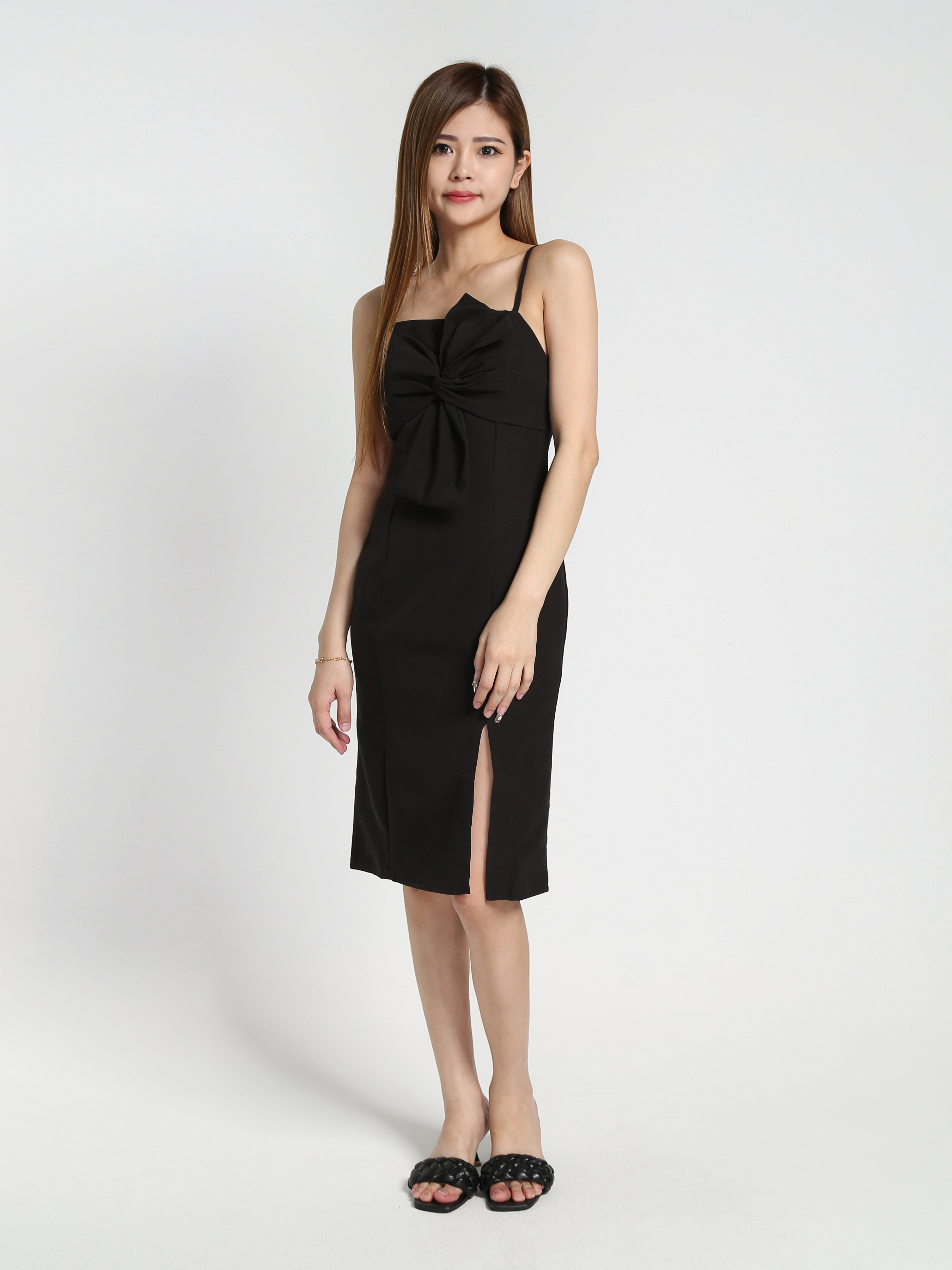 Elegant Sleeveless Twist With Split Dress 27633