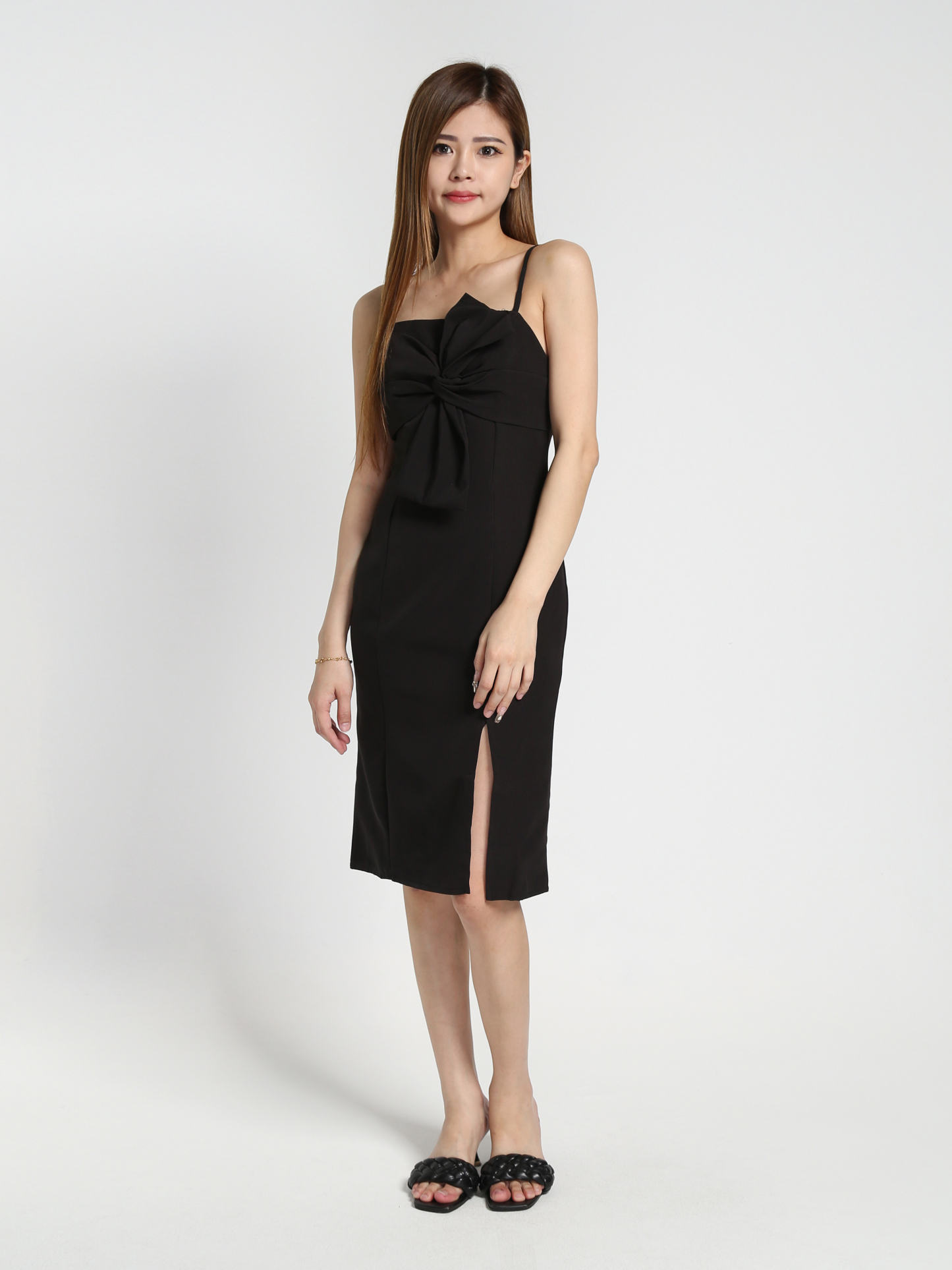 Elegant Sleeveless Twist With Split Dress 27633