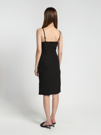 Elegant Sleeveless Twist With Split Dress 27633