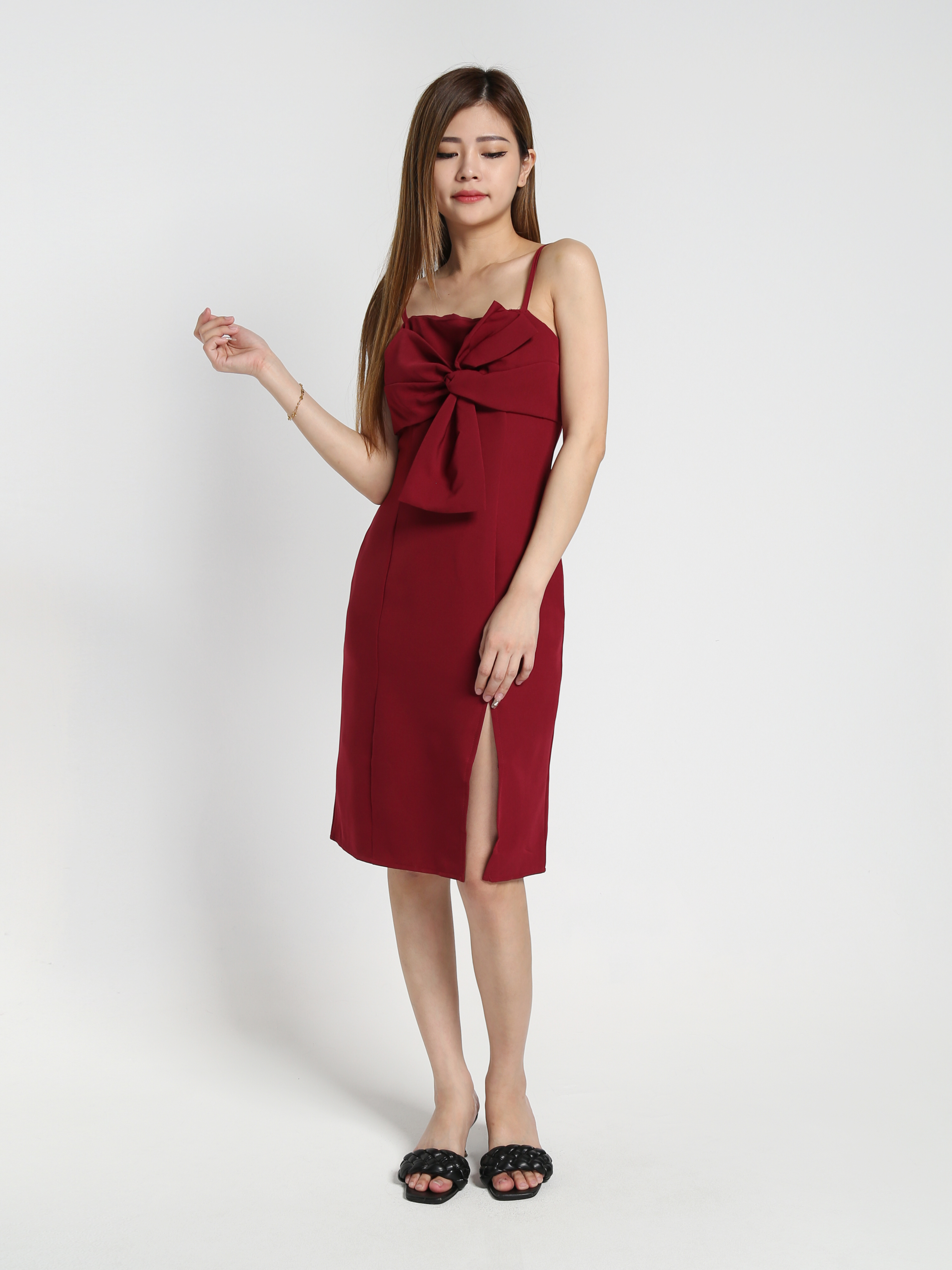 Elegant Sleeveless Twist With Split Dress 27633