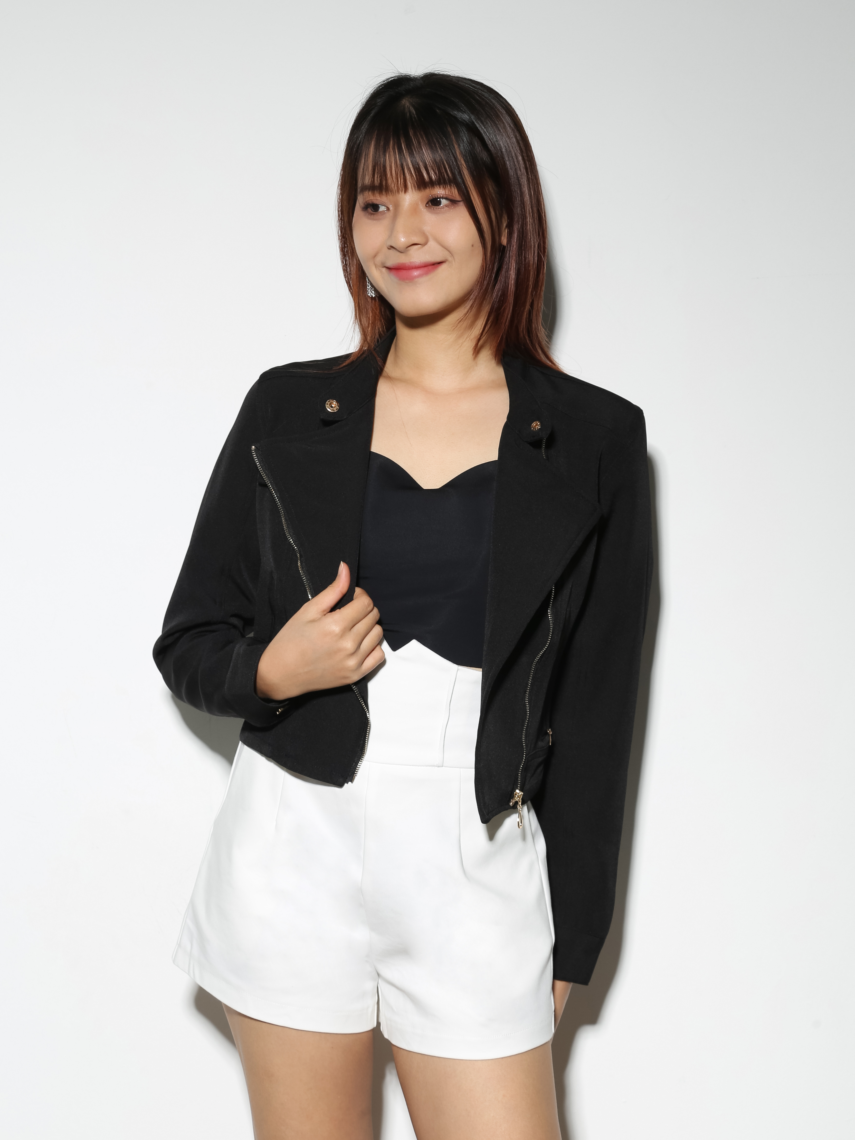 High Waist Side Pocket Short Pants 28742