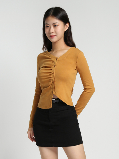 High Waist A Line Skirt With Belt 27760