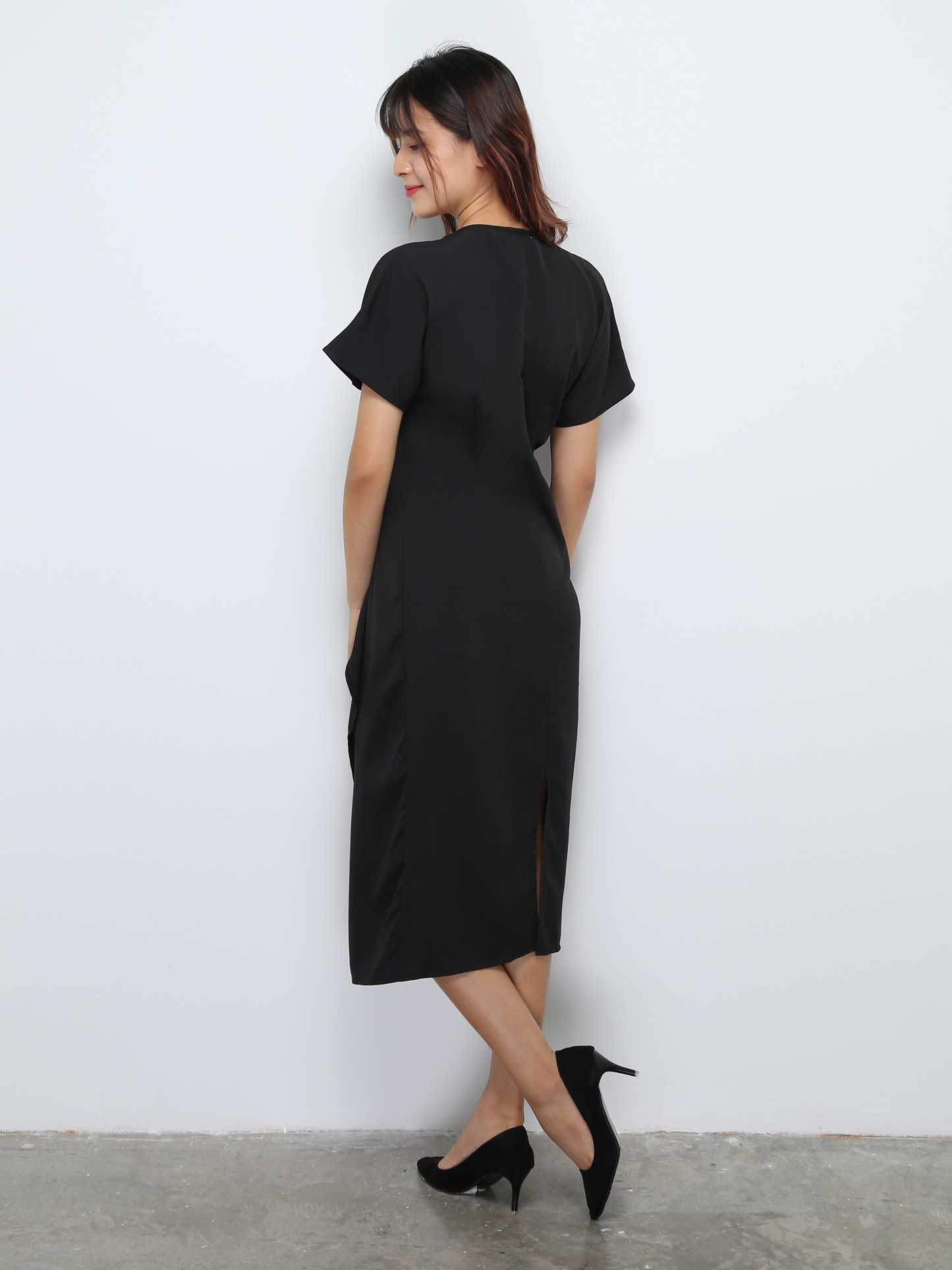 Wrap With Button Dress 27692