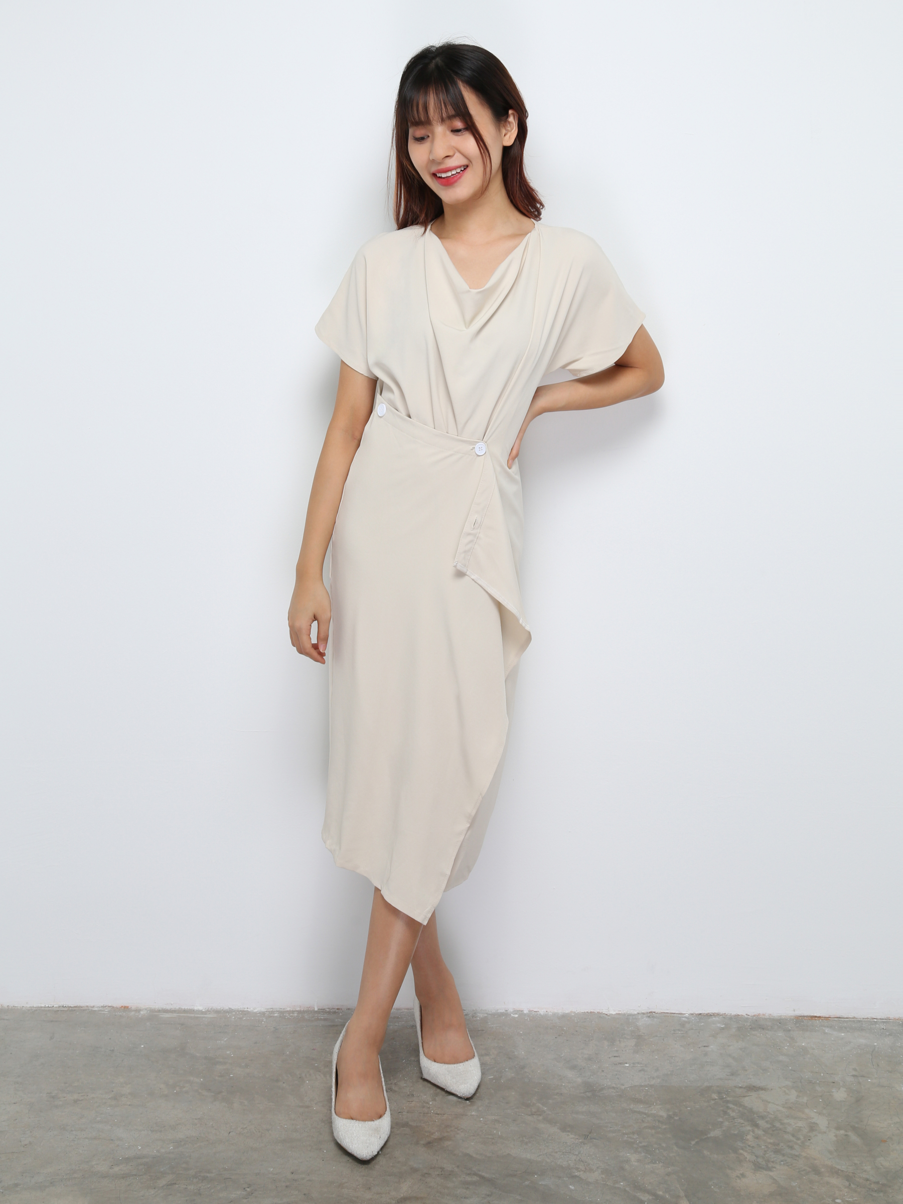 Wrap With Button Dress 27692