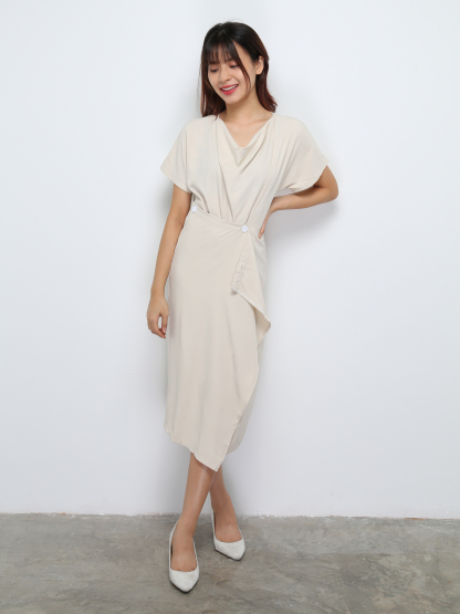 Wrap With Button Dress 27692