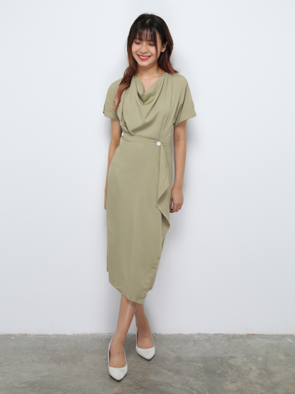 Wrap With Button Dress 27692