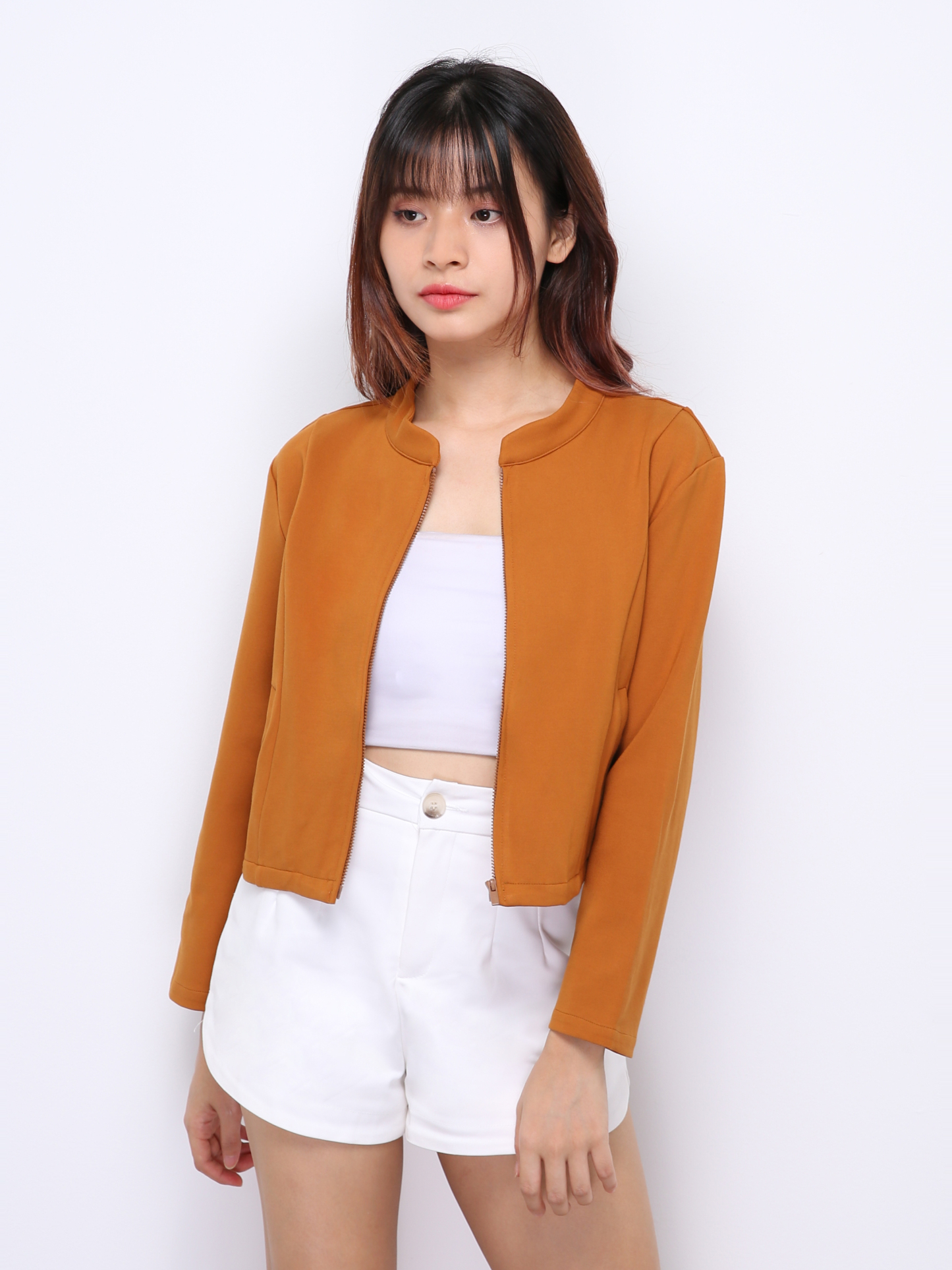 Front ZIp Long Sleeve Top 27718