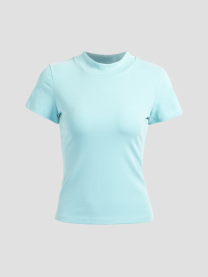 Turtle Neck Plain Top 27750