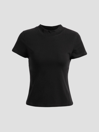 Turtle Neck Plain Top 27750