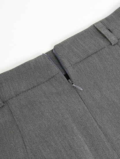 High Waist Side Pocekt With Belt Skirt 27761