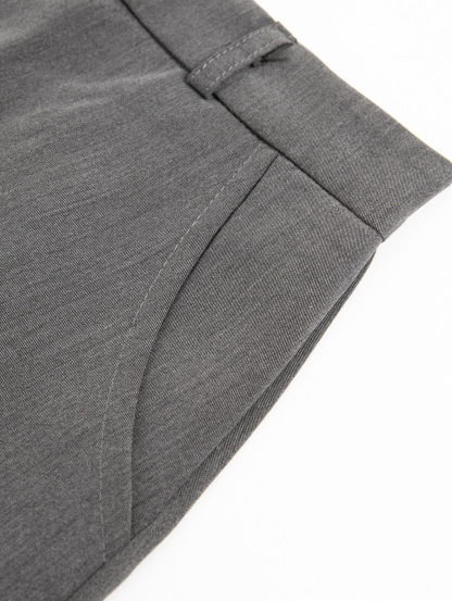 High Waist Side Pocekt With Belt Skirt 27761