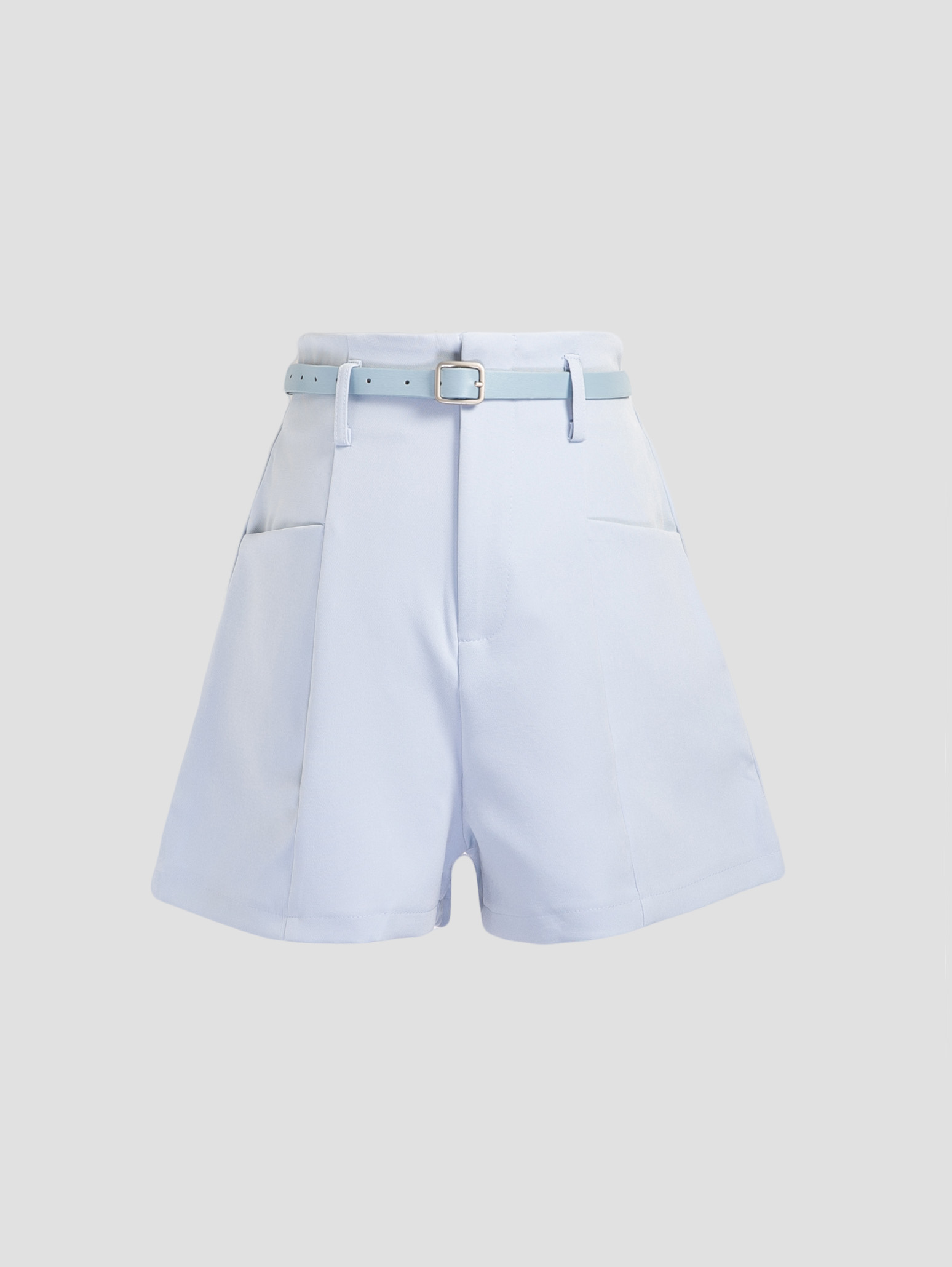 High Waist Front Pocket With Belt Short Pants 27772