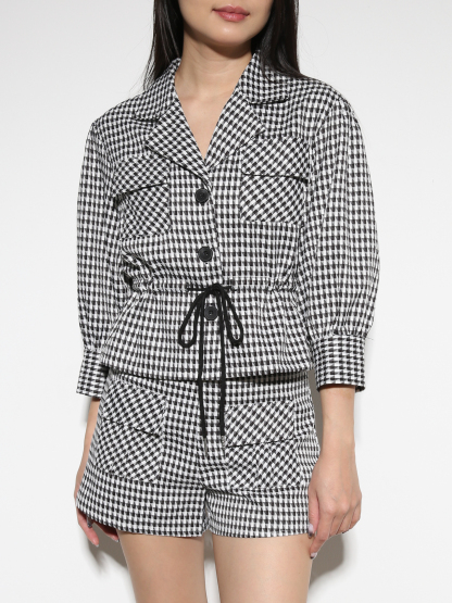 Long Sleeve Top With Front Pocket Short Pant 27913