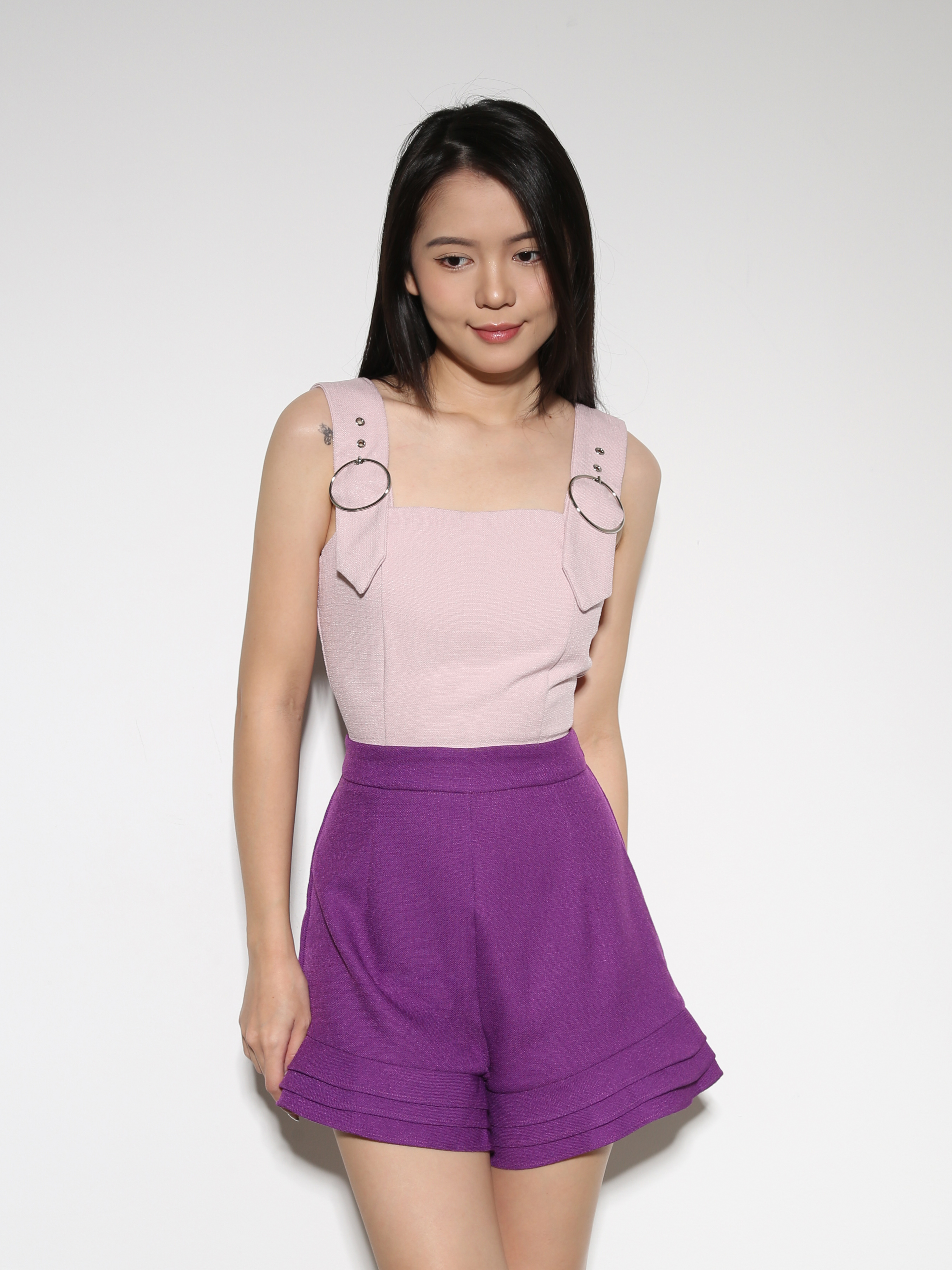 Two Tone Sleeveless Adjustable Strap Jumpsuit 27990