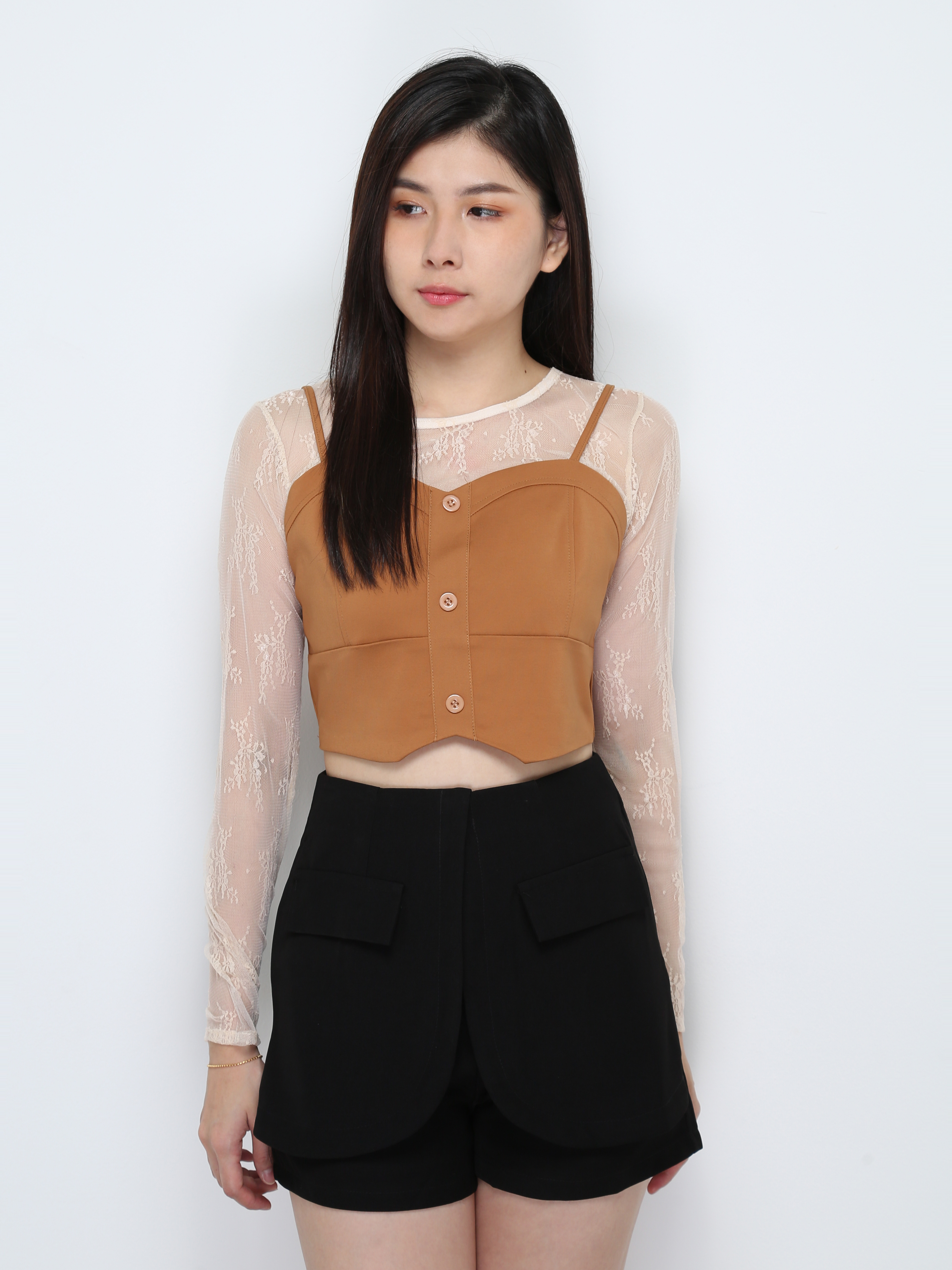 High Waist Back Zip Skirt 28509