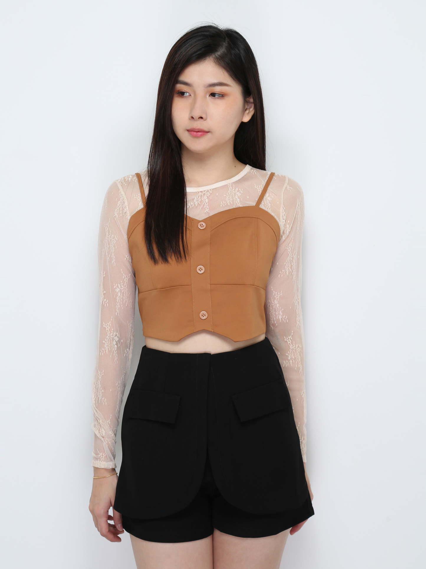 High Waist Back Zip Skirt 28509