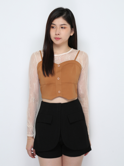 High Waist Back Zip Skirt 28509