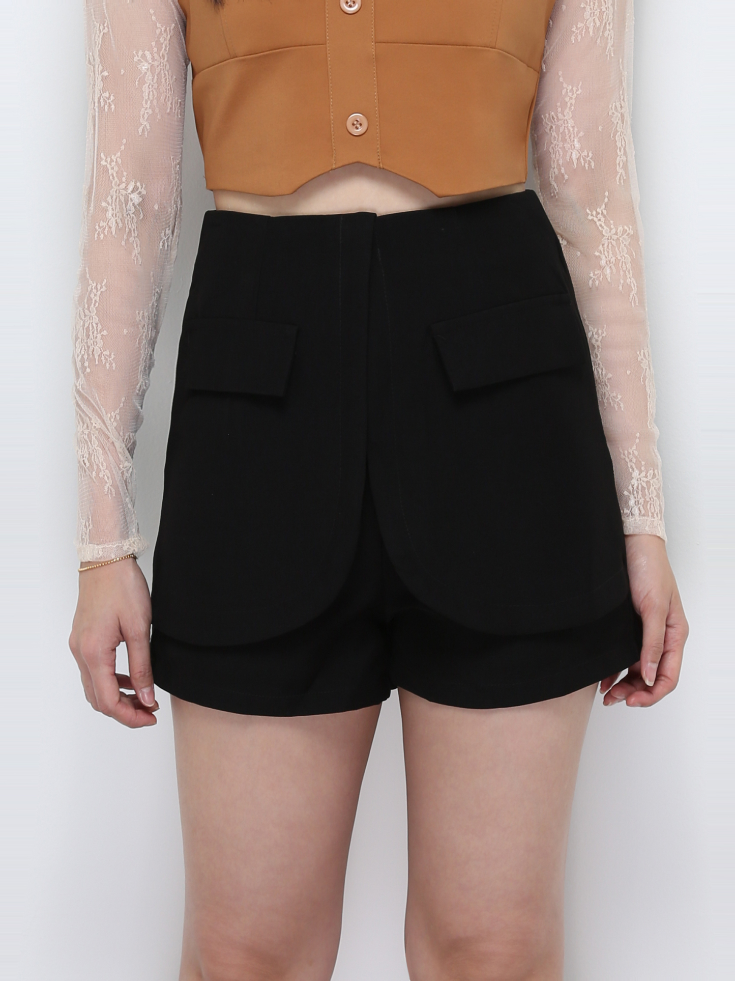 High Waist Back Zip Skirt 28509