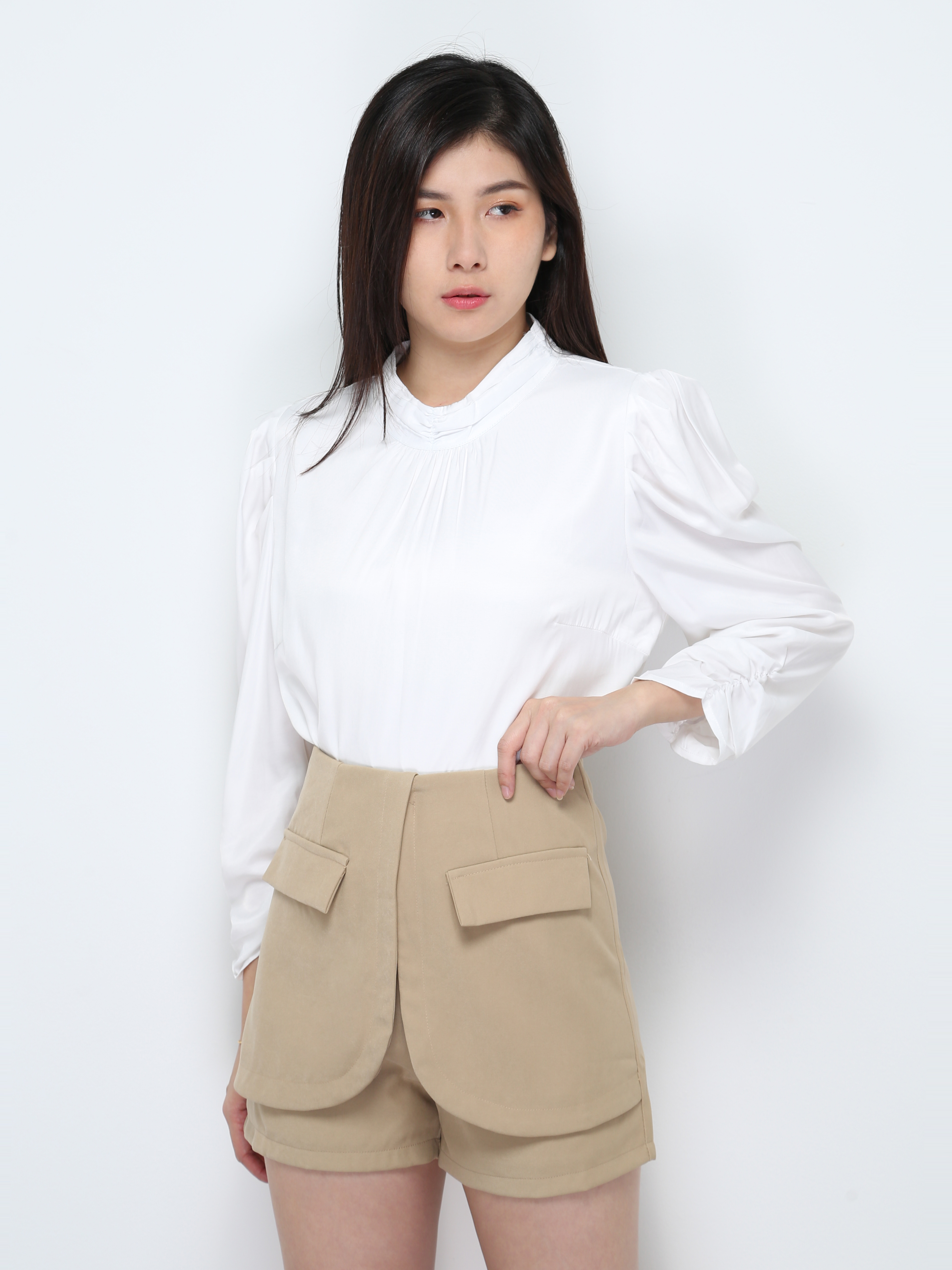 High Waist Back Zip Skirt 28509