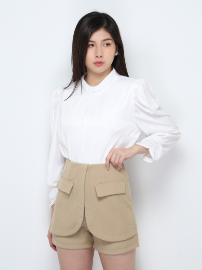 High Waist Back Zip Skirt 28509