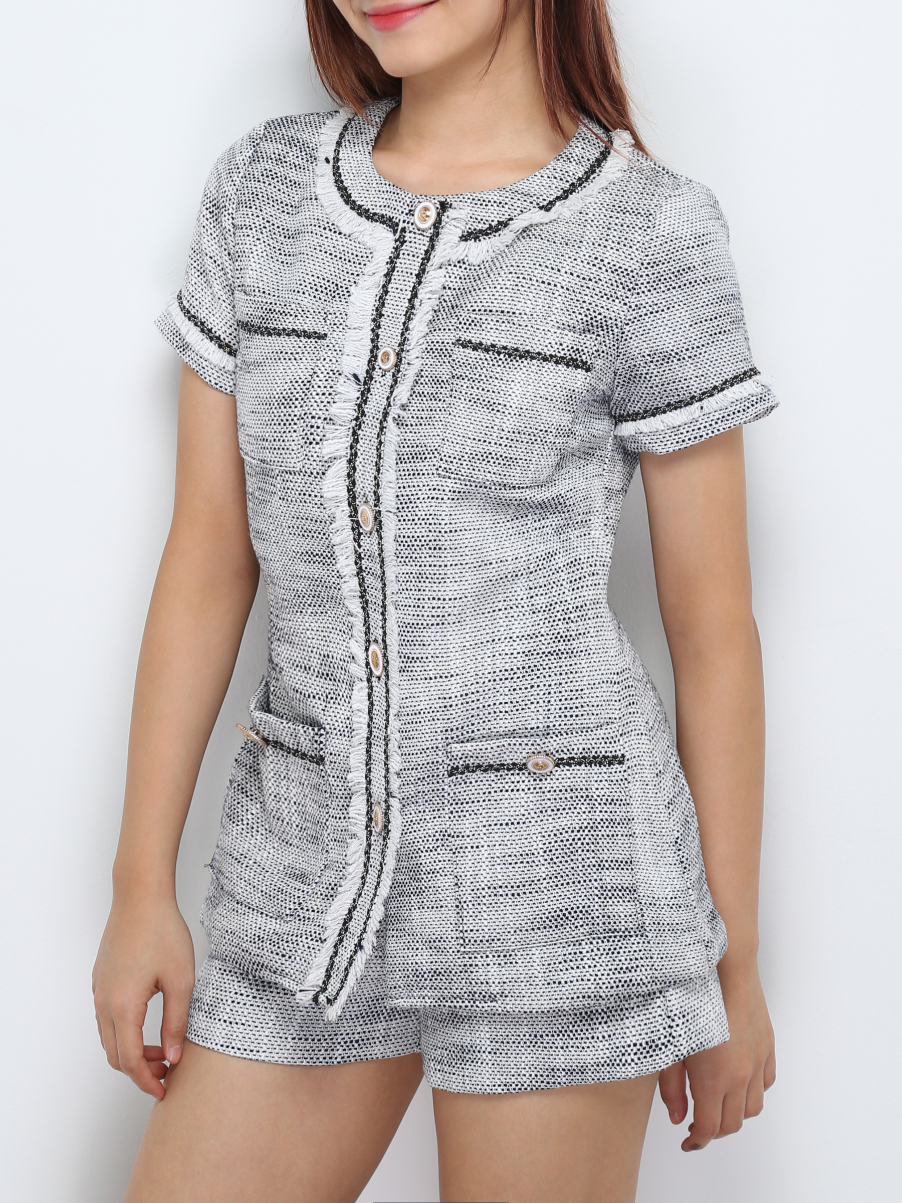 Chanel Style Top With Short Pants Set 28003