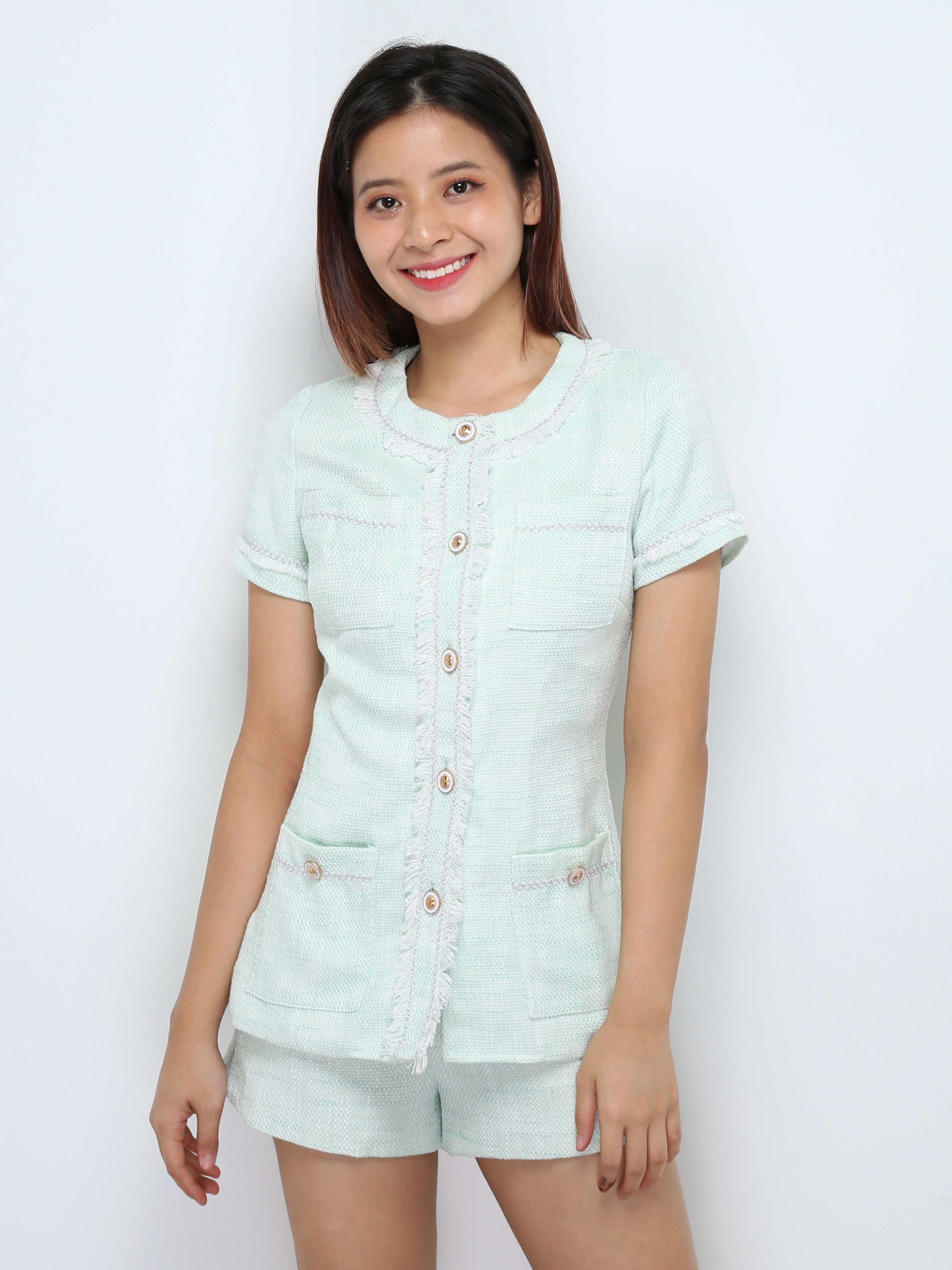 Chanel Style Top With Short Pants Set 28003