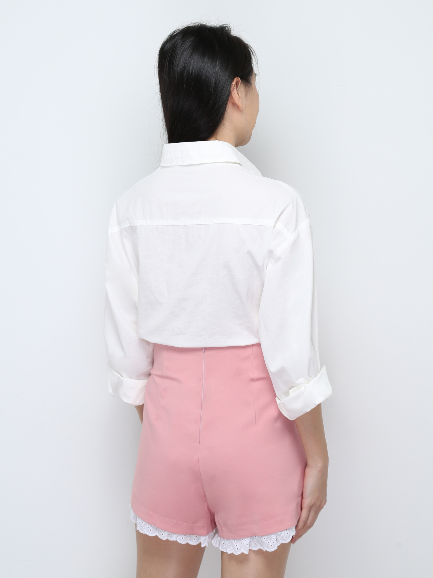 High Waist Eyelet Short Pants 28560