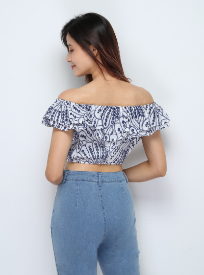 Eyelet Off Shoulder Top 28065