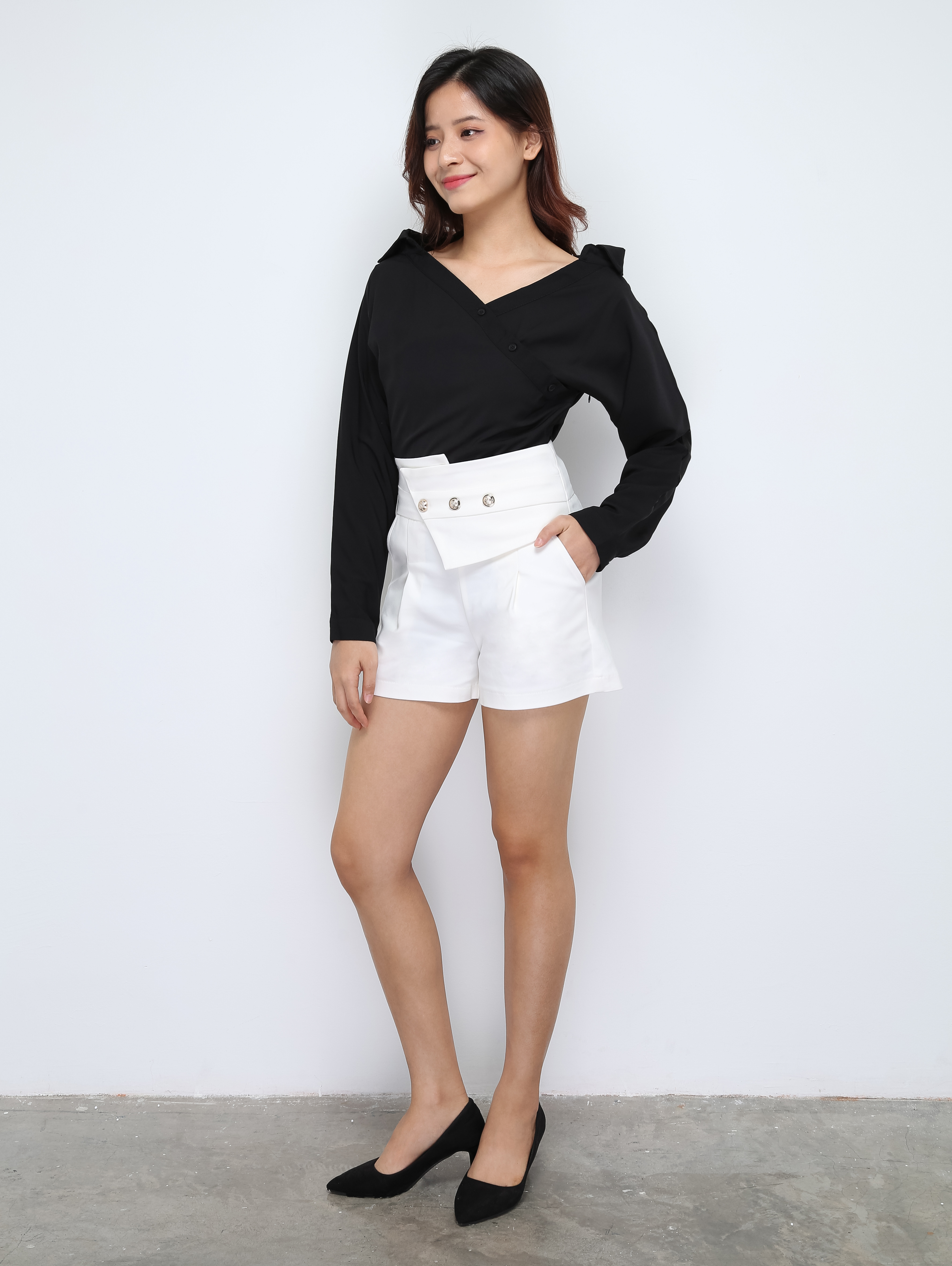 Off Shoulder Irregular Design Blouse 28073