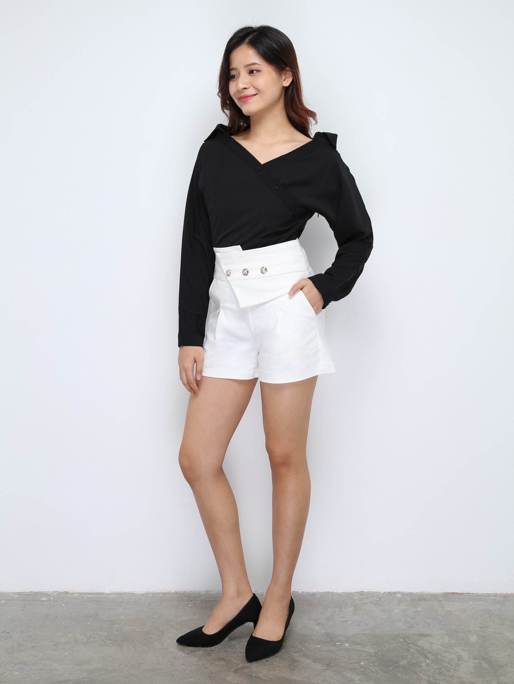Off Shoulder Irregular Design Blouse 28073