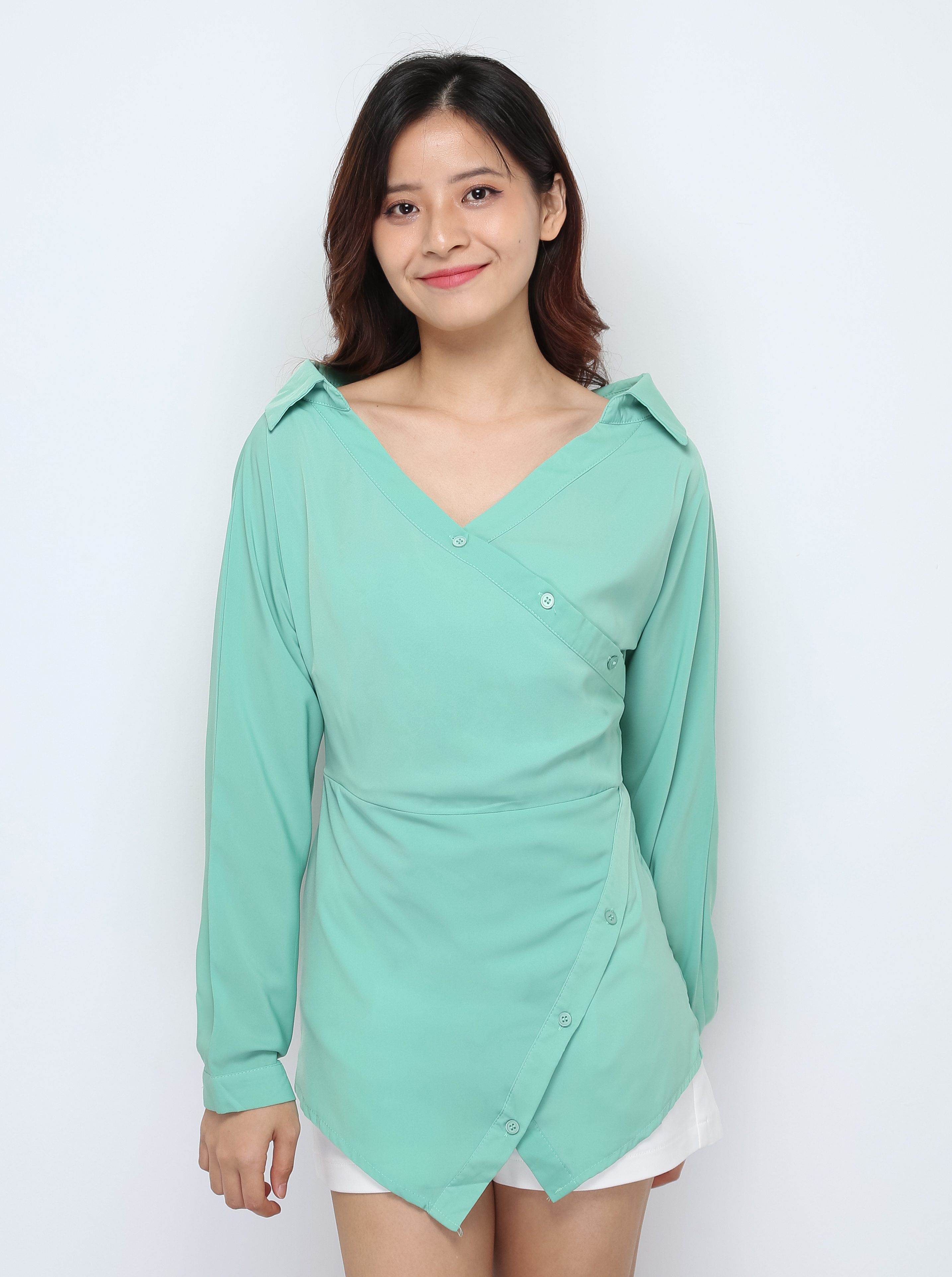 Off Shoulder Irregular Design Blouse 28073