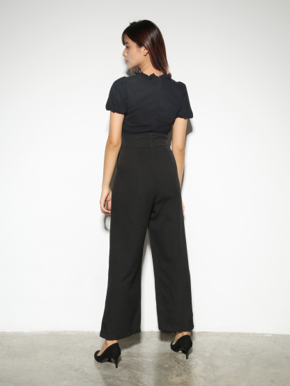 Pleated Puff Sleeve Jumpsuit 28410