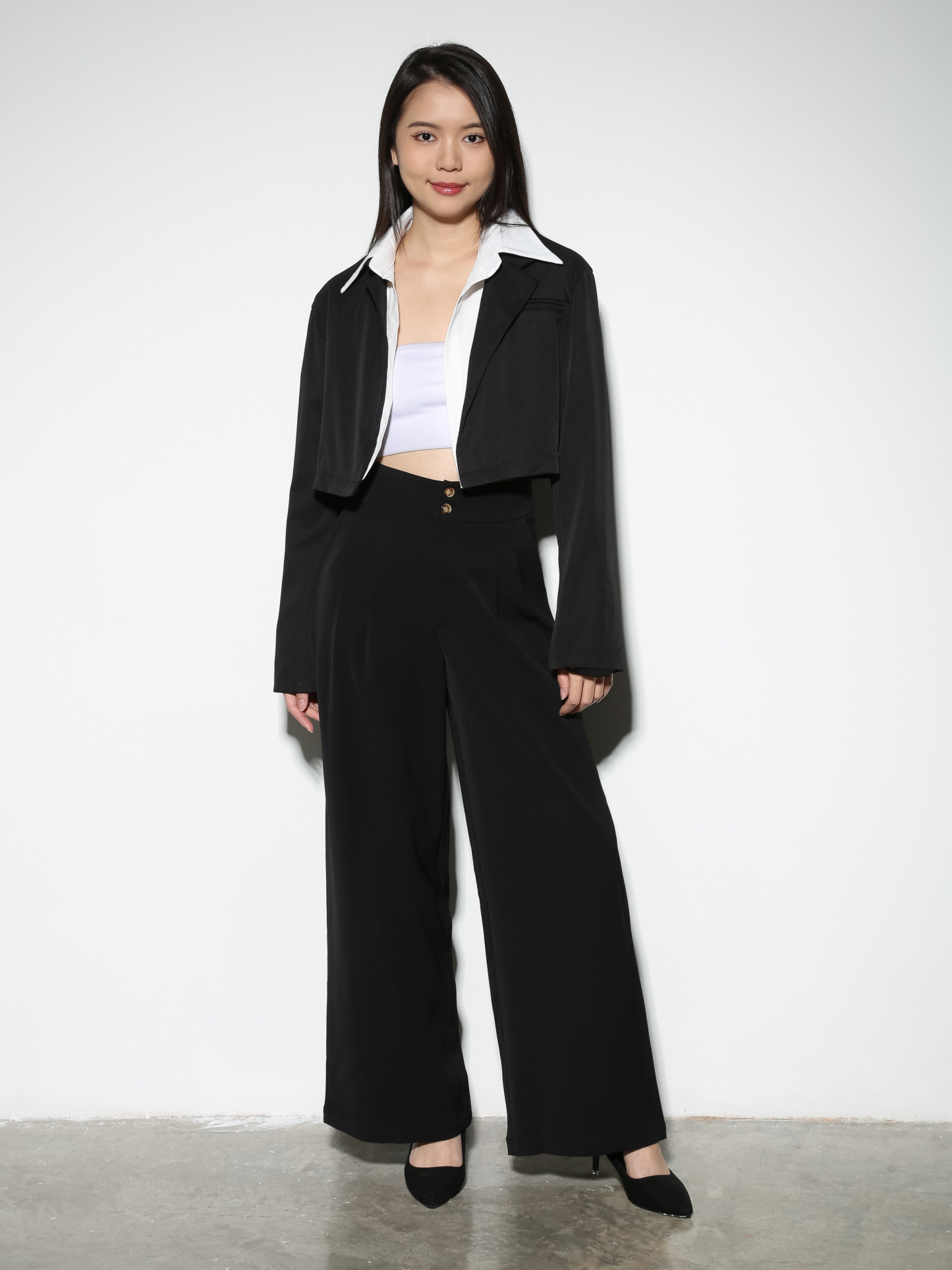 Collar Long Sleeve Top 28463