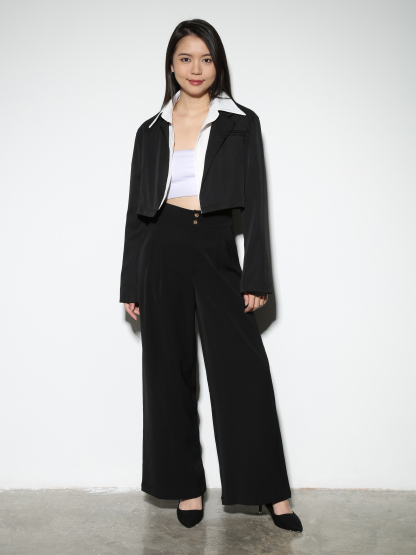 Collar Long Sleeve Top 28463