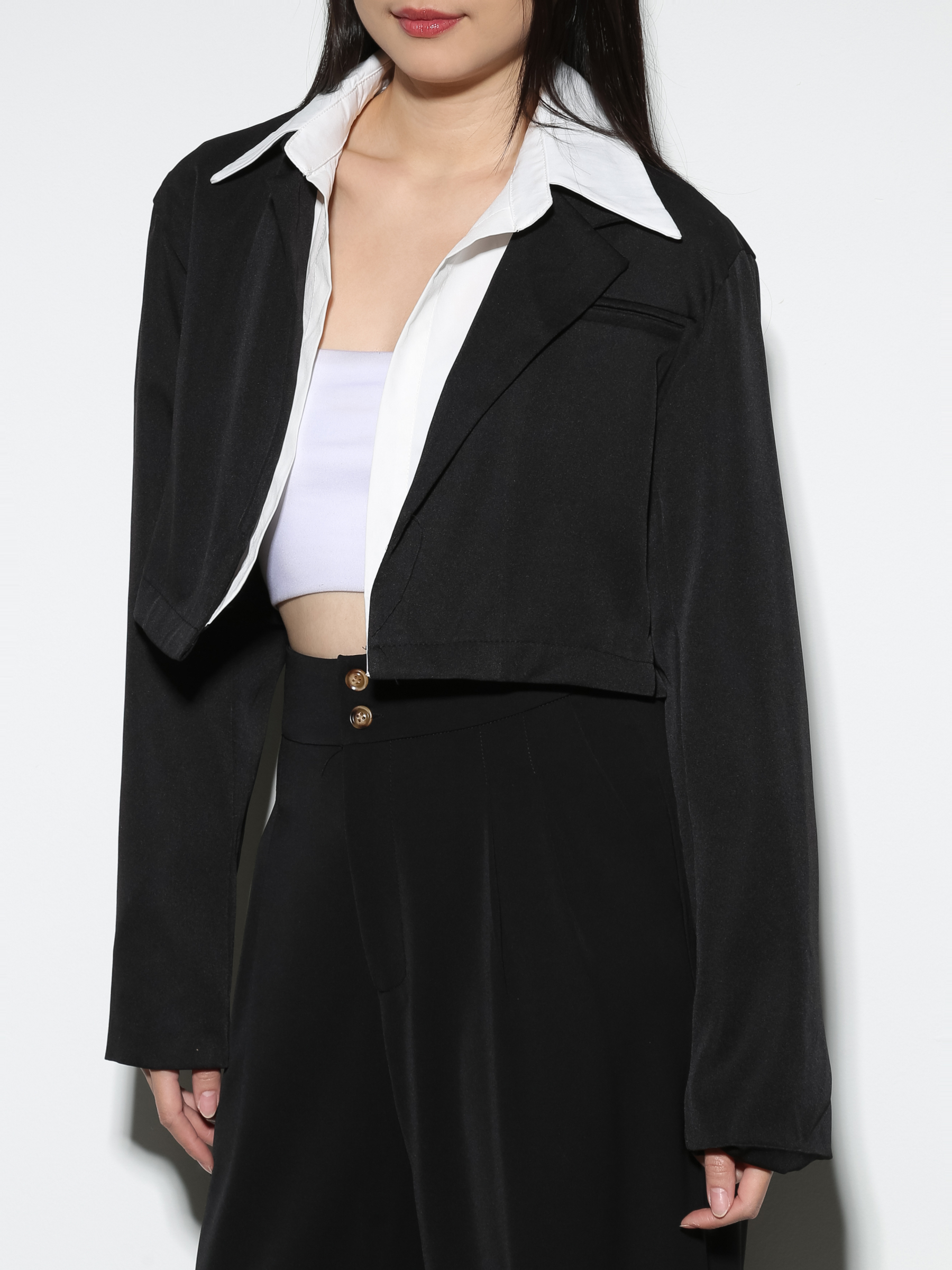 Collar Long Sleeve Top 28463