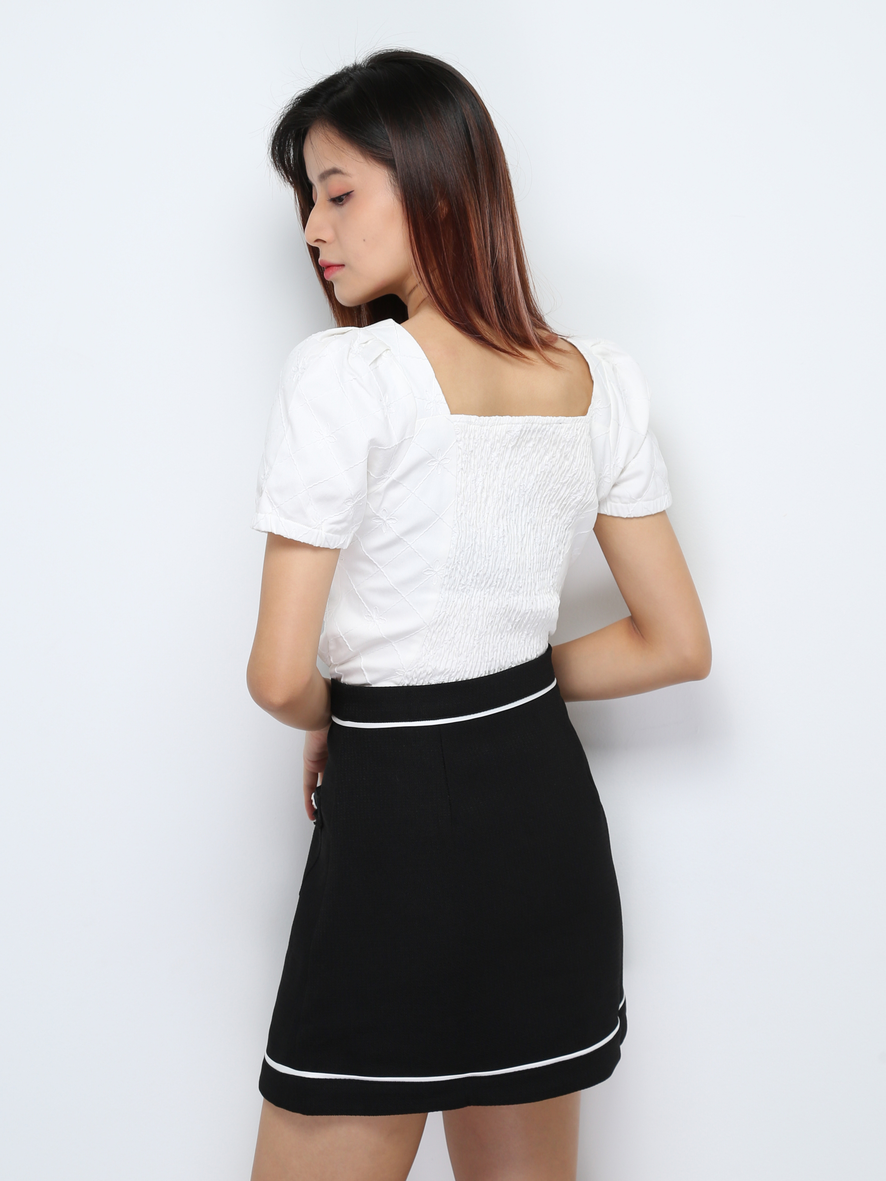High Waist Front Pocket Skirt 28502
