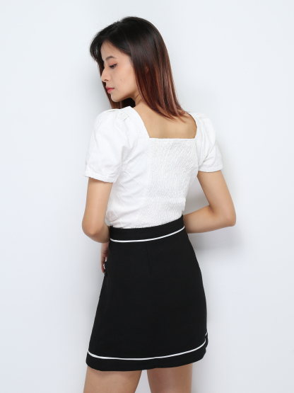 High Waist Front Pocket Skirt 28502