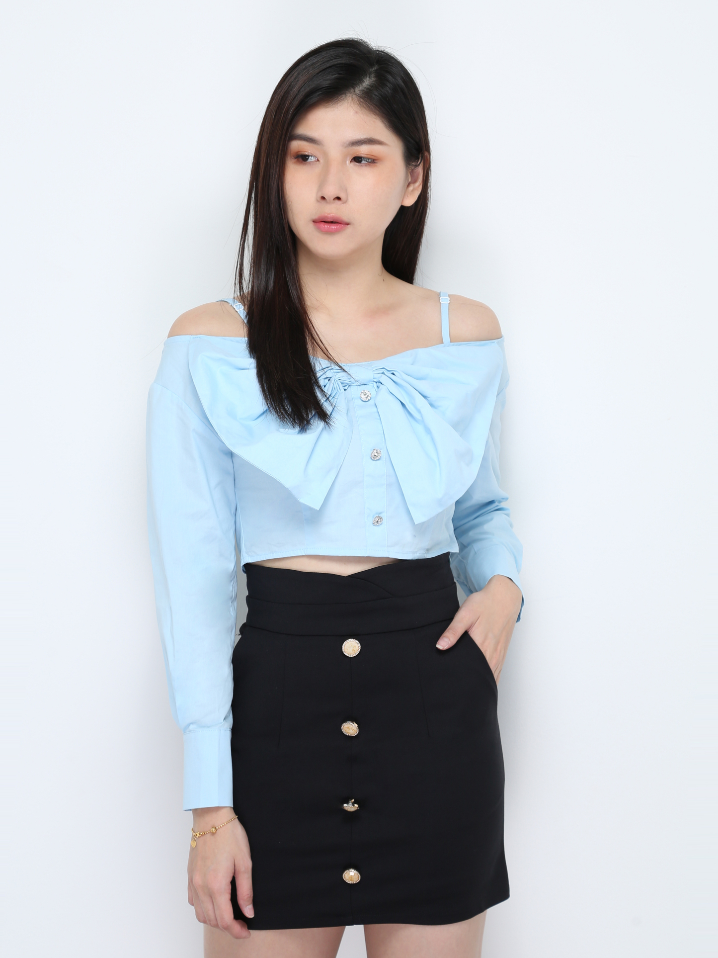 Off Shoulder With Strap Top 28510