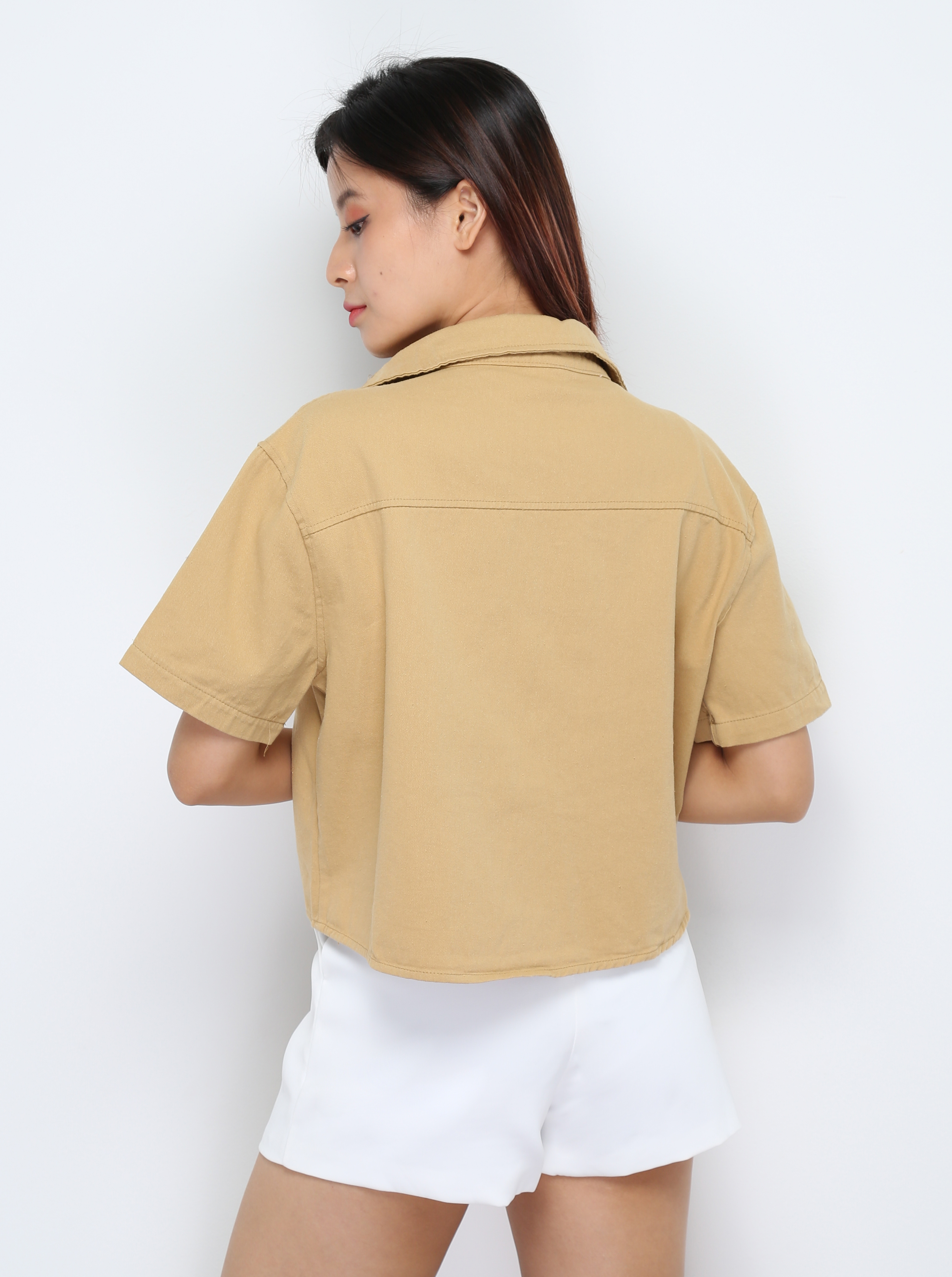 Foront Button Crop Top 28520