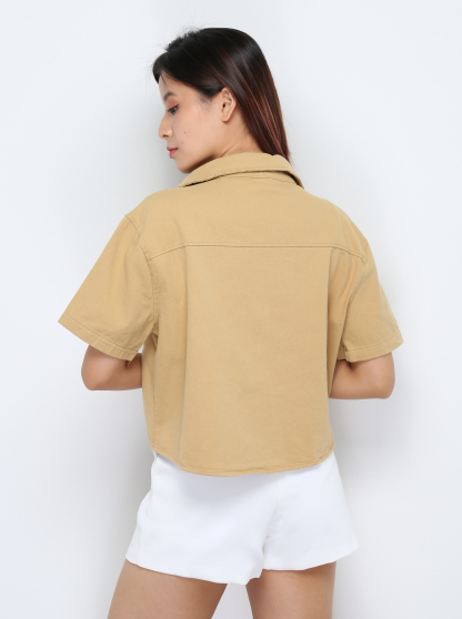 Foront Button Crop Top 28520