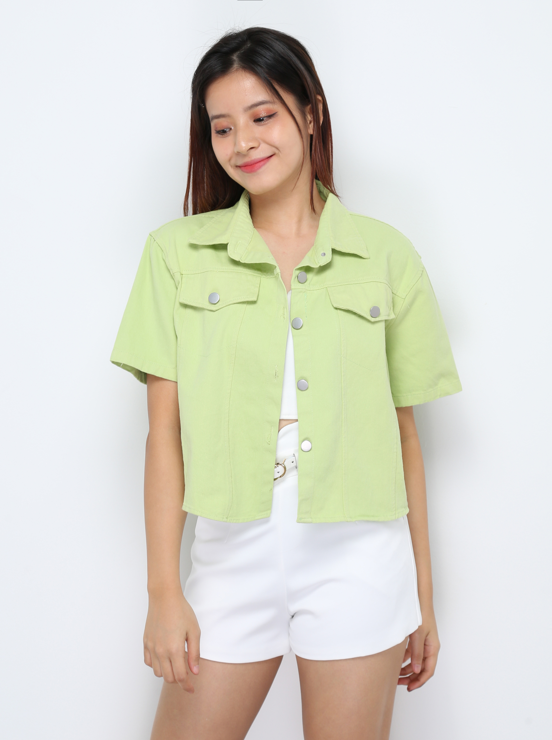 Foront Button Crop Top 28520