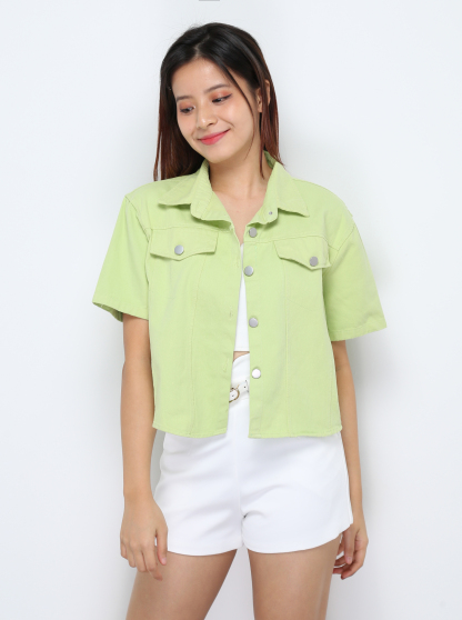 Foront Button Crop Top 28520