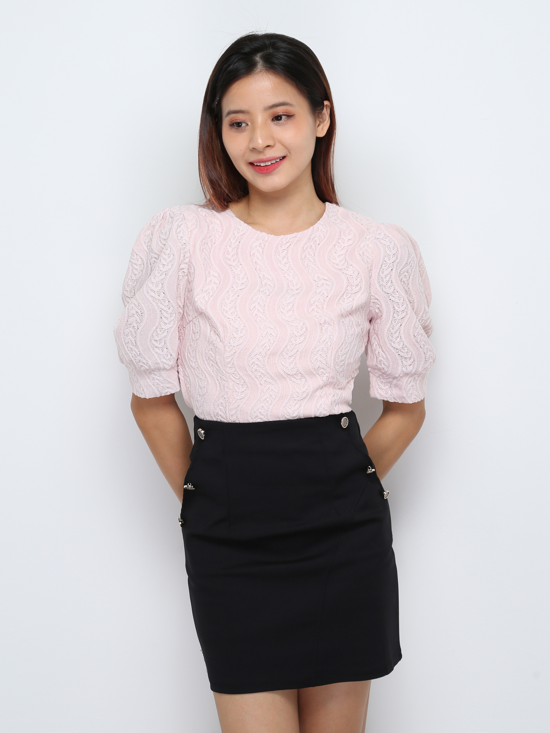 Two Tone With Lace Top Set 28521